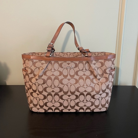 Coach • Brown East- West Signature Tote - Picture 1 of 12